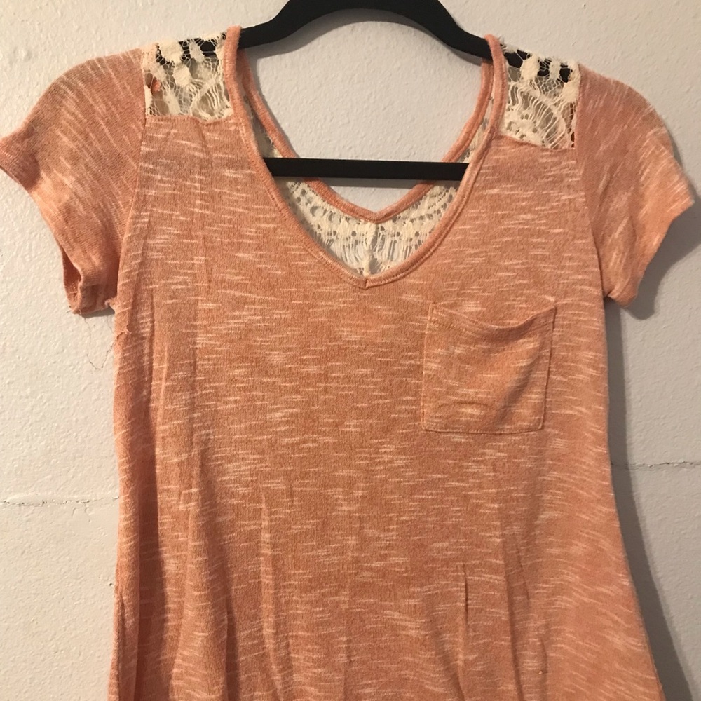 Cute pink lace x-small top!